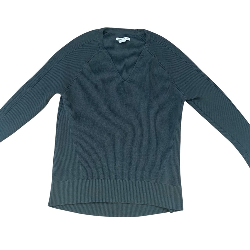 ATHLETA Women’s Hanover Refined VNeck Sweater Size XS Merino Wool Charcoal Grey - Picture 15 of 15